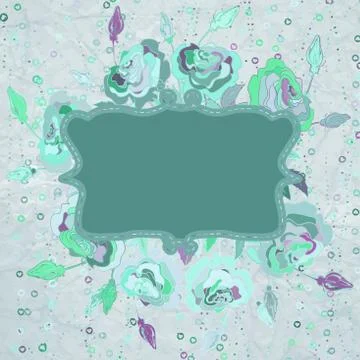 Old torn paper with decorative elements. EPS 8 Illustrazione stock