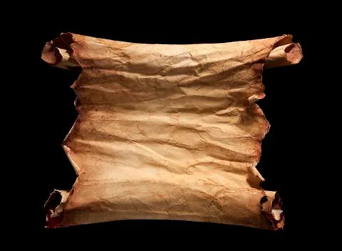 Old Torn Paper Scroll Isolated on a White Background Stock Photos