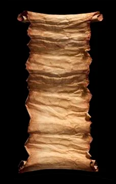 Old Torn Paper Scroll Isolated on a White Background Stock Photos