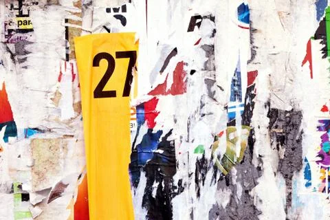 Old torn posters Stock Photos