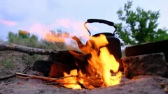 Tea Pot At Campfire by Stocksy Contributor Itla - Stocksy