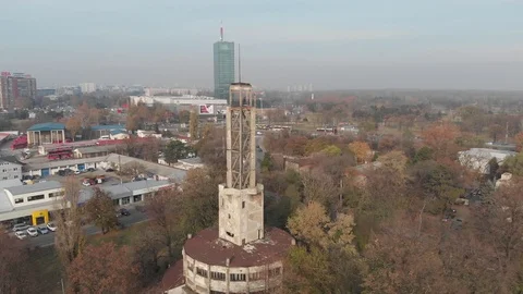 Old tower Belgrade Vídeo Stock 99810456
