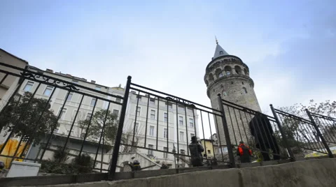 Old tower in the city center Stockbeeldmateriaal 63043906