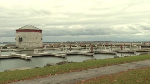 A old tower by a cloudy day Stock Footage 79276967