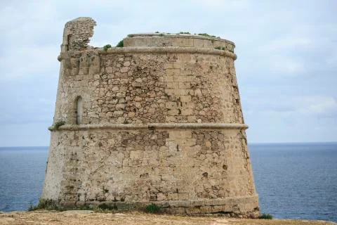Old tower in Formentera Stock Photos