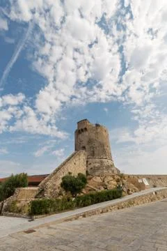 Old tower at the harbor Stock Photos