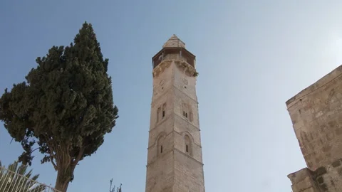An old tower in Jerusalem Stock Footage 231477083