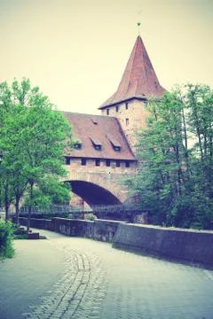 Old tower in Nuremberg Stock Photos
