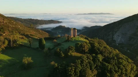 OLD TOWER IN RUINS Stock Footage 165985116