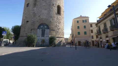 Old Town in Alghero, Sardinia. Stock-Footage 67409865
