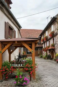 Old town in Alsace. Stock Photos
