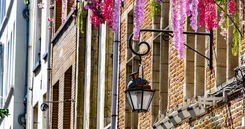 The old town architecture of Brussels, Belgium Stock Photos