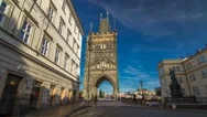 Old Town Bridge Tower Of The Charles Bridge Timelapse Hyperlapse  Stock Footage