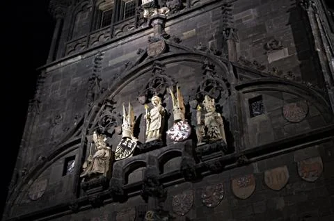 Old Town Bridge Tower 库存照片