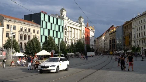 Old town of Brno in the Czech Republic Video stock 123738507