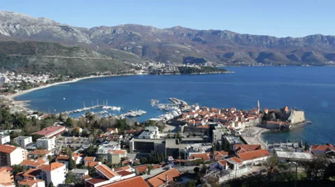 Old town of Budva Video stock 34036936