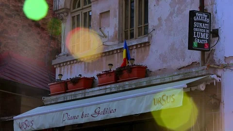 Old town building at sunset Stock Footage 76441702