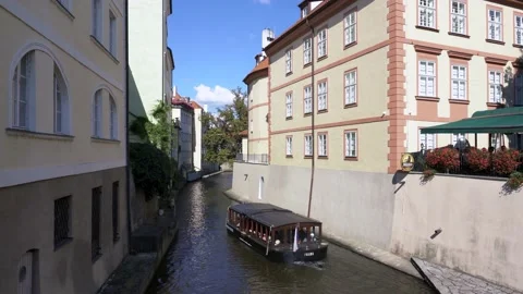Old town canal in Prague, Czech Republic Stock Footage 211789341