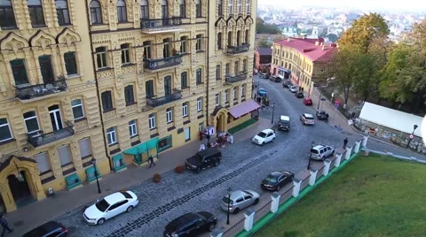 In the old town car rides Video stock 56204949