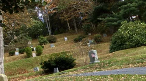 Old Town Cemetery on Cape Cod 9 Stock Footage 8913231