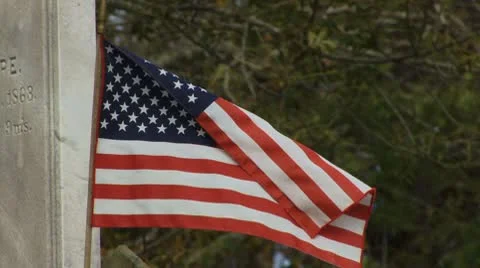 Old Town Cemetery on Cape Cod 27 Stock Footage 8913618