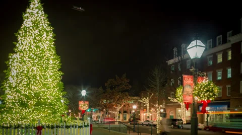 Old town Christmas Tree Stock Footage 35872063