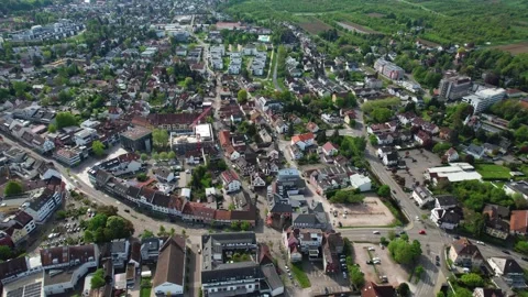 The old town of the city Achern Video stock 308297270