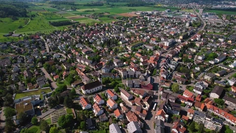 The old town of the city Aesch Stock Footage 308290217