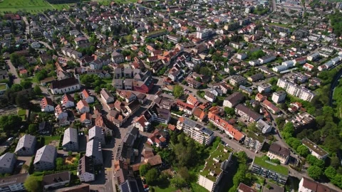 The old town of the city Aesch 库存影片 308297305