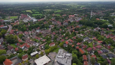 The old town of the city Aurich Stock Footage 285979097