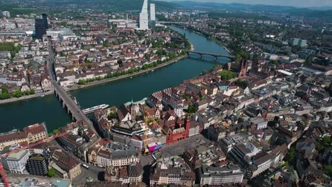 The old town of the city Basel 库存影片 308298134