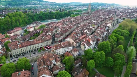 The old town of the city Bern Stock Footage 308389034