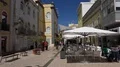 Old town city center lifestyle impression in Faro at Algarve, Portugal 4k or 4k+ Resolution