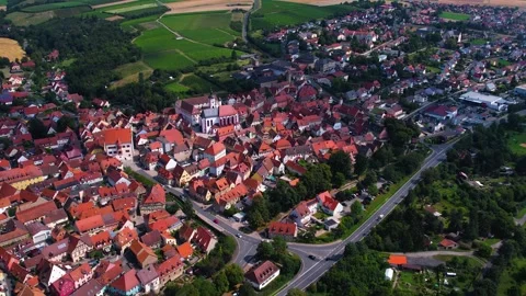 The old town of the city Dettelbach Stock Footage 280886839