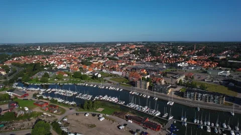  the old town of the city Haderslev Stock Footage 284437891