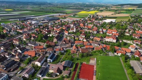 The old town of the city Kerzers Vídeo Stock 308398457
