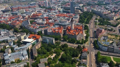 The old town of the city Leipzig Stock Footage 281493696