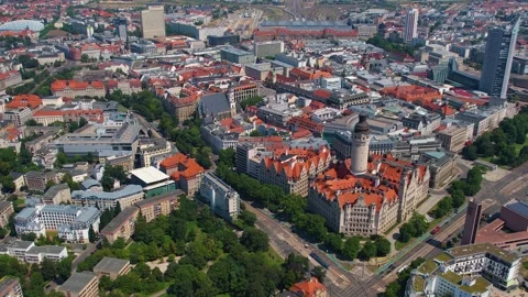 The old town of the city Leipzig Stock Footage 281493762