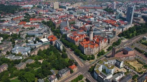 The old town of the city Leipzig Stock Footage 281493871