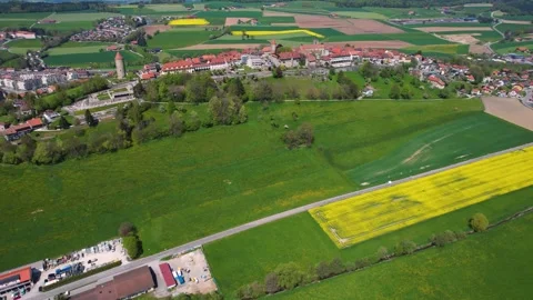 The old town of the city Romont 動画素材 308405095