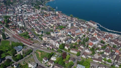The old town of the city Rorschach Stock Footage 308930940
