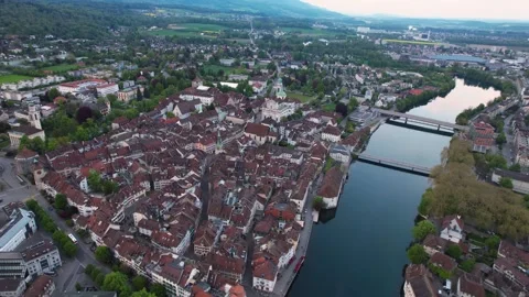 The old town of the city Solothurn Stock Footage 308290356