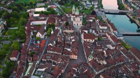 The old town of the city Solothurn 库存影片 308299191