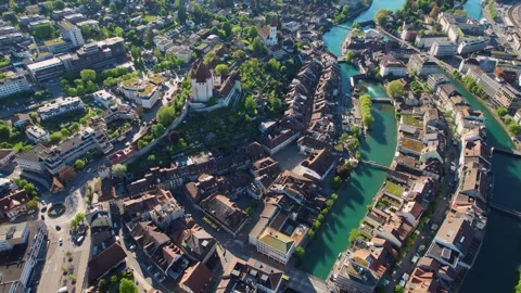 The old town of the city Thun 库存影片 308413106
