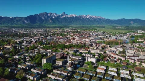 The old town of the city Thun Видео 308413126