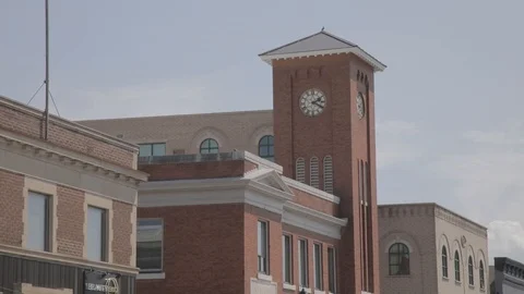 Old Town Clock Tower Stock Footage 99373351