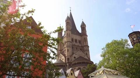 The old town of cologne germany in a time lapse 4k 30fps video Stock Footage 274905367