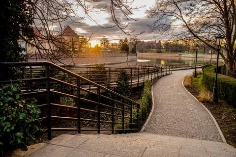 Old Town At Dawn Stock Photos