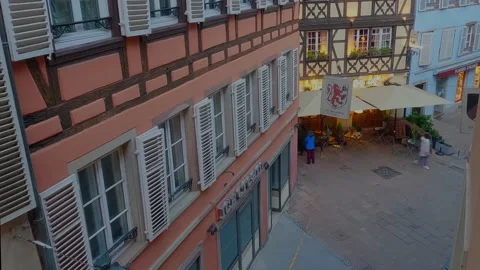 Old Town Day to Night Stock Footage 220473400