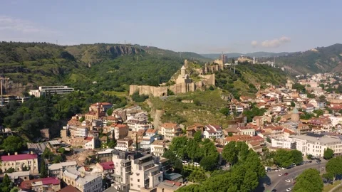Old town district of Tbilisi Stock Footage 243754369